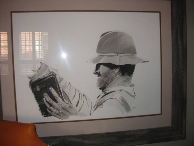 A black and white sketch inspired by Linda's Southern heritage.