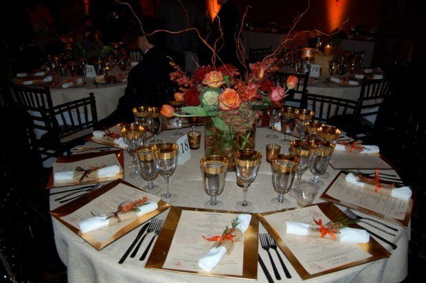 Place settings were beautiful