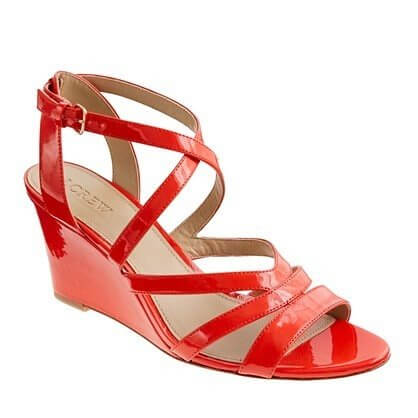 jcrew marci patent wedges 198