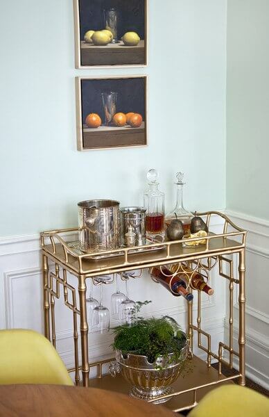 gold bar cart