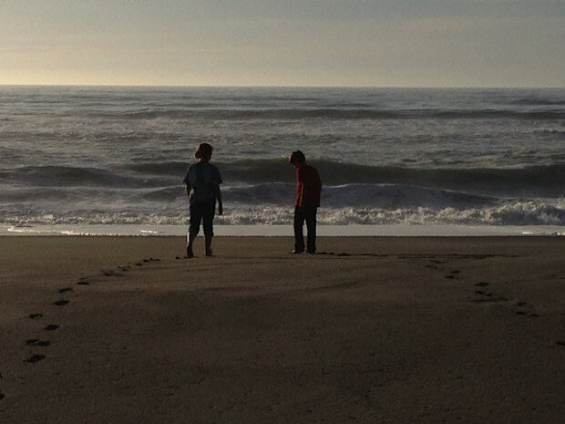 footprints sand