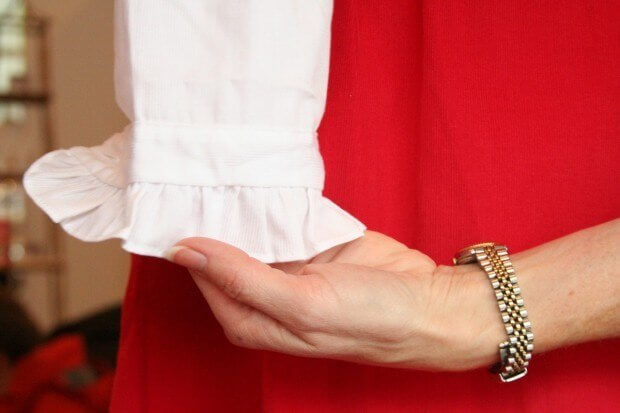 Details White Blouse Sleeve Ruffle Kayce Hughes