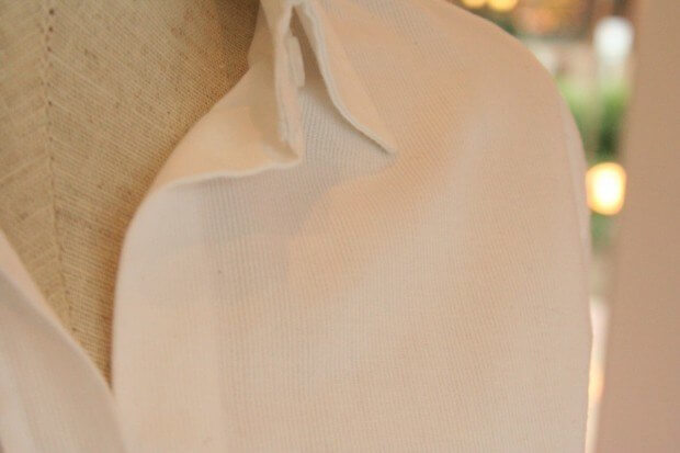 Kayce Hughes White Blouse Cord