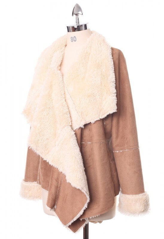 shearling drape