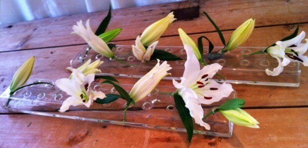 Chive Elongated Flat Vases at Details