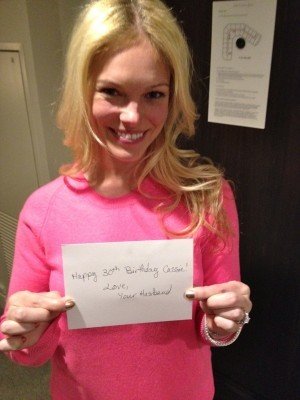 A Sweet note from my husband and a bottle of champagne arrived for my birthday!