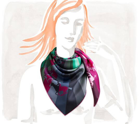 Hermès Galop Chromatique Silk twill scarf 
