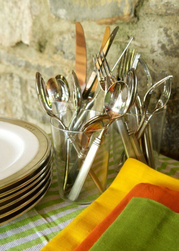 Plates, cutlery, glassware from Ashblue. Linen napkins from Obelisk.