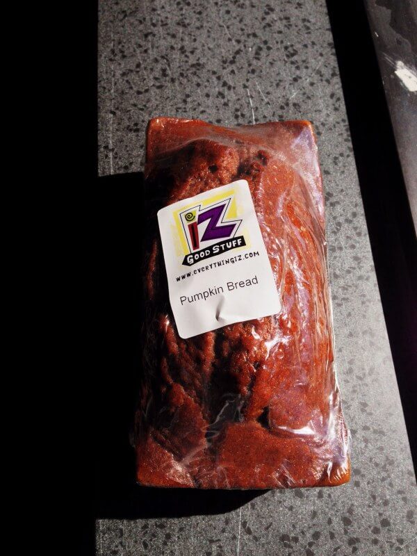 Pumpkin Bread at Iz Cafe.