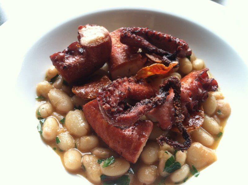 It is the Octopus starter that has me looking on my calendar for the soonest encore. Tender tendrils of squid and crisp chorizo chips center a bowl of al dente cannellini beans in a bit of a broth kicked up with candied jalapeno and cayenne, pinged with a squeeze of lime.