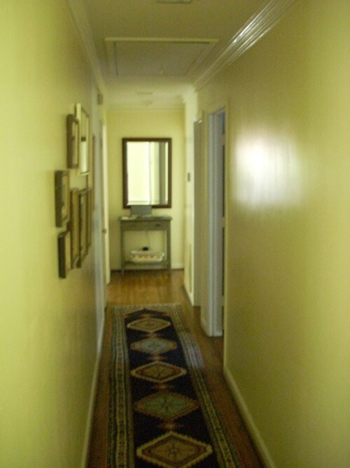 Interior hallway "before."