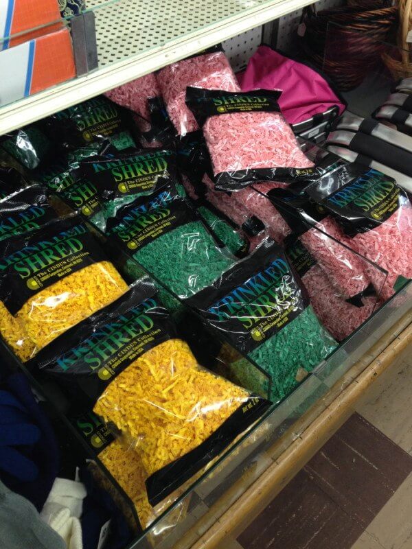 Krinkled Shred Paper at Richard's Variety Store 