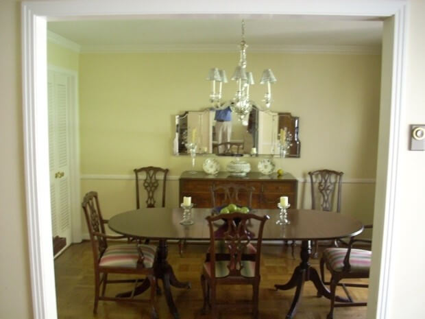 The dining room before.