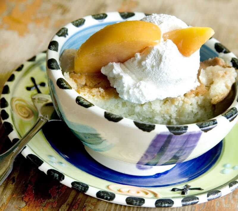 Wrap-up the meal with a bowl of fresh peach cobbler? Why yes, please... 