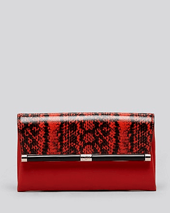 Diane von Furstenberg Envelope Exotic Print Clutch, $195. At Bloomingdales.