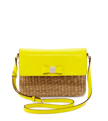 Kate Spade Vita Limoni Clara Straw Shoulder Bag in Vivid Yellow, $298. At Neiman Marcus.