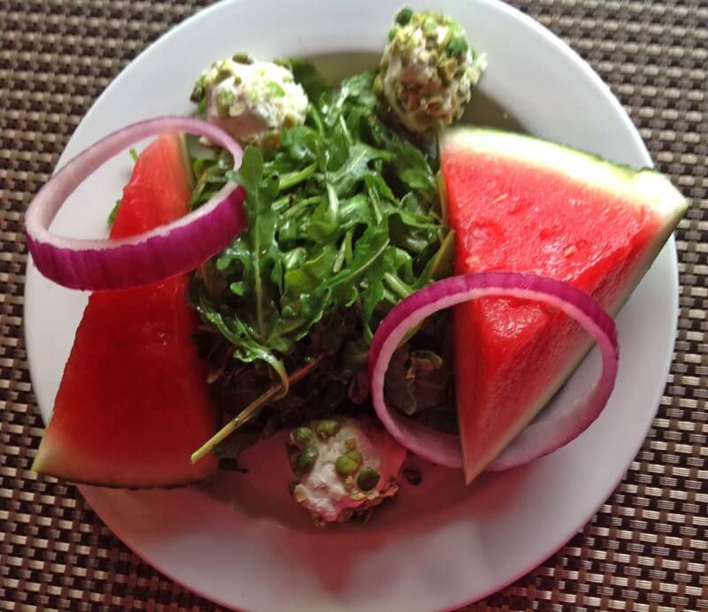 Watermelon and Arugula Salad makes everyone happy. 