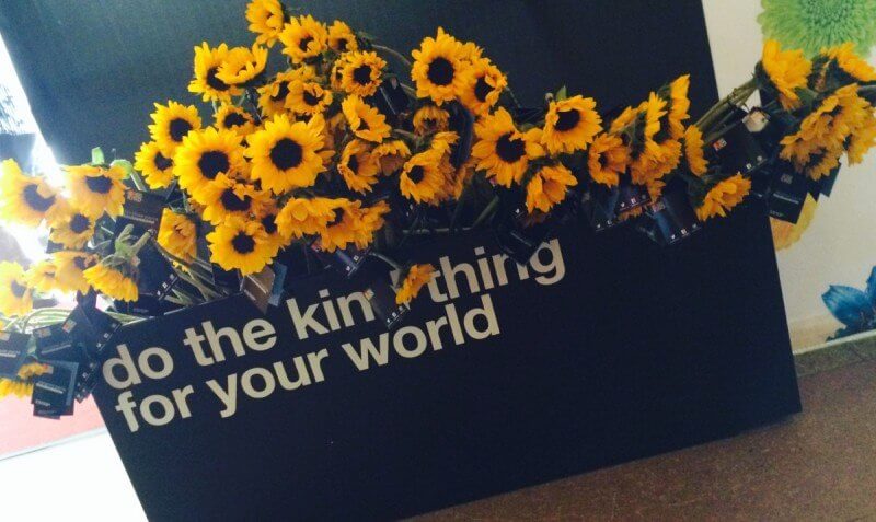 Kind snacks, an event sponsor, sent us off for our lunch break with a sunflower and the directive to pass it along to perk up a stranger.