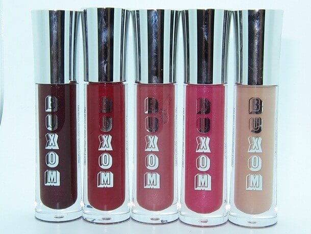 Buxum lip glosses come in an array of flattering shades. Photo credit: https://www.musingsofamuse.com/2012/07/buxom-full-bodied-lip-gloss-review-swatches.html