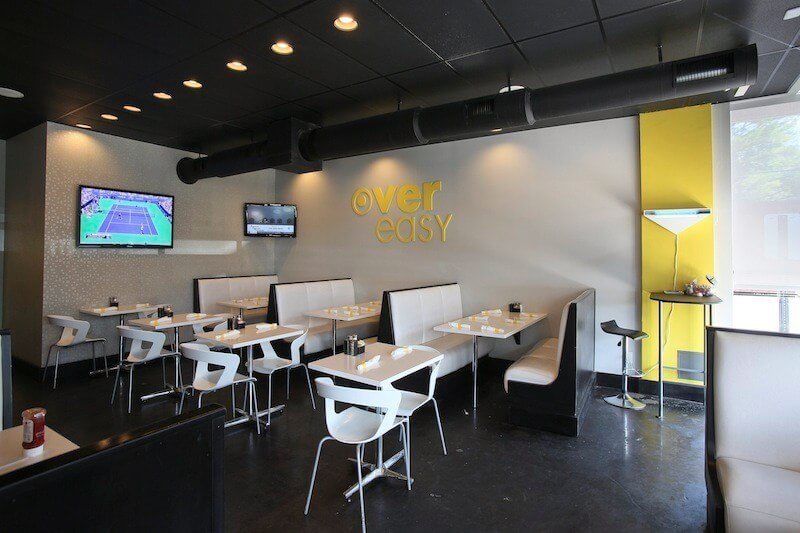 Over Easy has a modern bright interior.