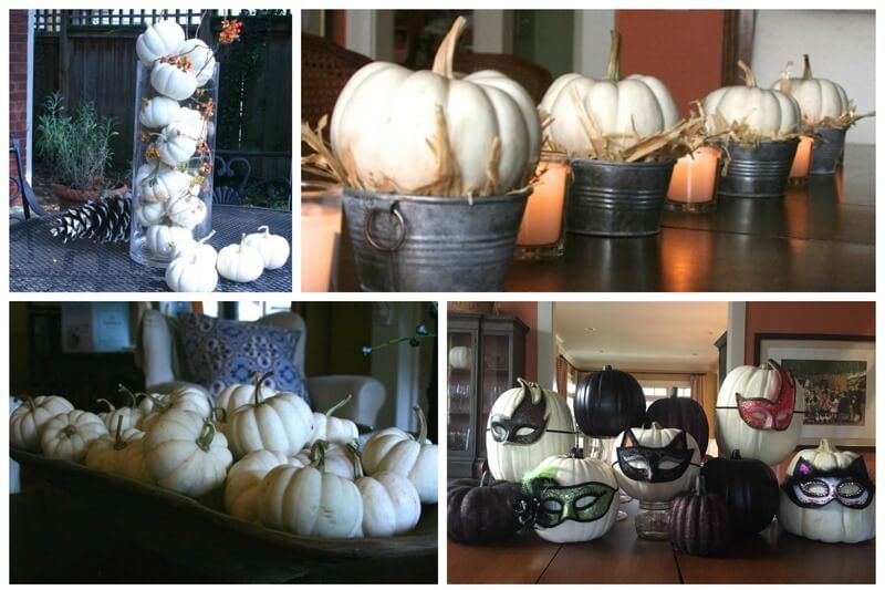 White Pumpkins and Fall Decor