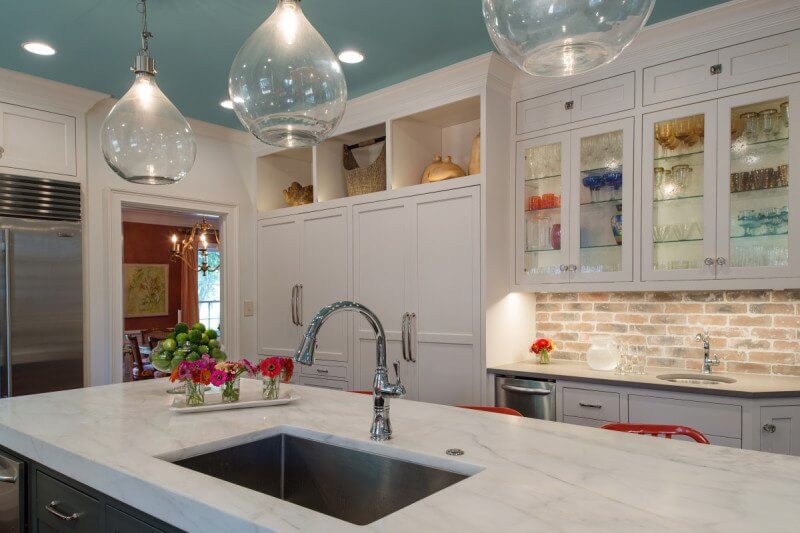 This marble countertop on the kitchen island is amazing!
