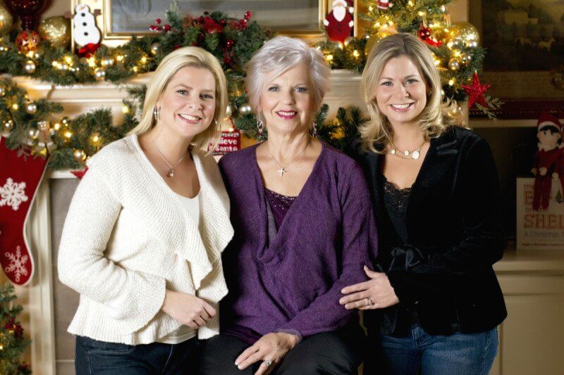 Meet the Atlanta mother/twin daughter team who brought The Elf on the Shelf story to everyone -- Chanda Bell, Carol Aebersold and Christa Pitts. Image courtesy of CCA and B, LLC.