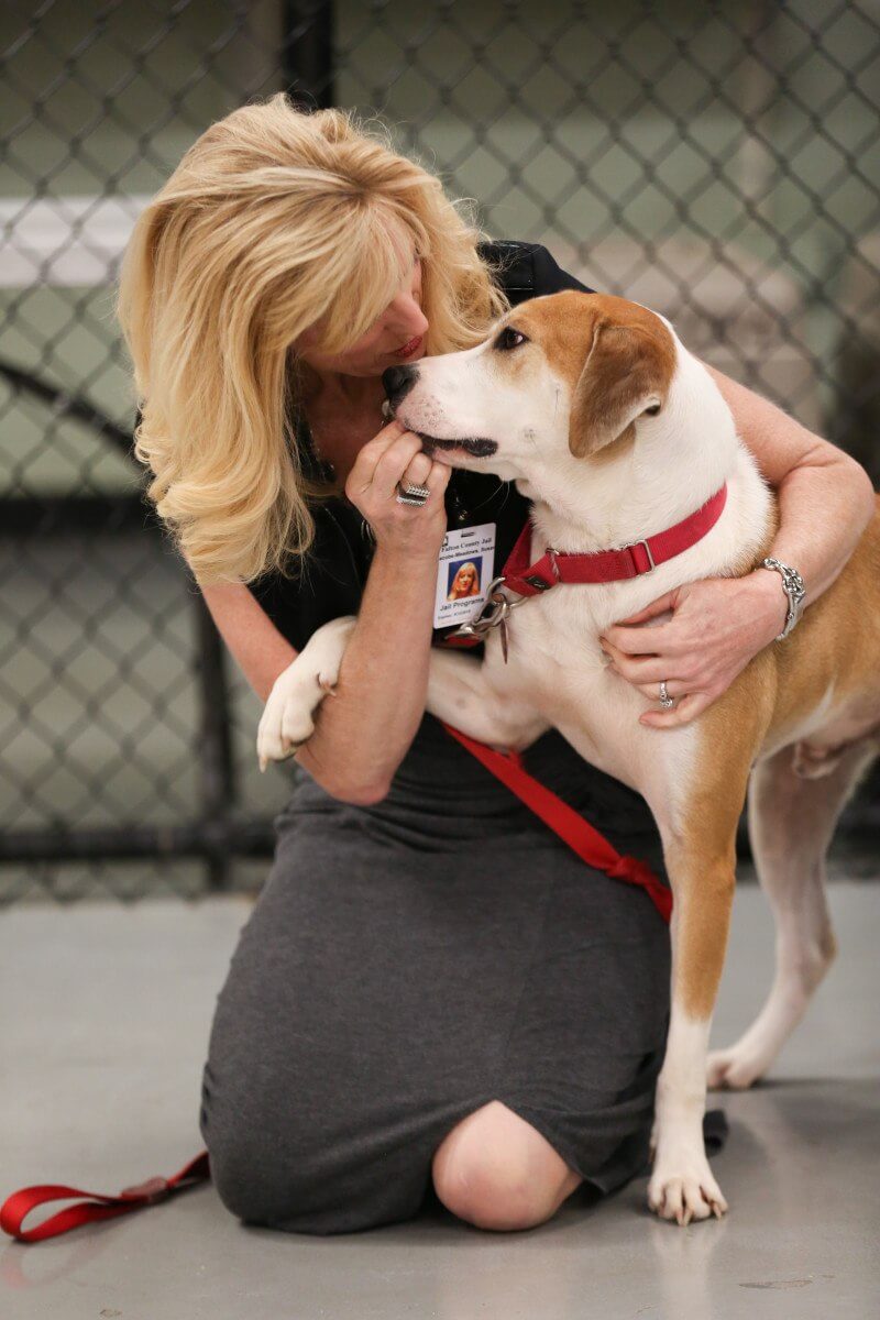 Susan Jacobs-Meadows and Champ.