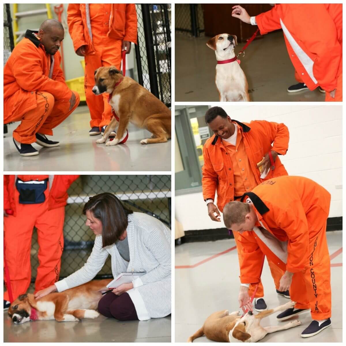 StyleBlueprint writer, Katherine Michalak takes notes during a Canine Cellmates training session at Fulton County Jail.