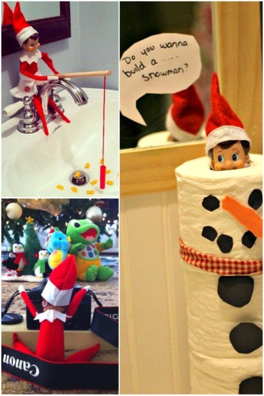 Carol says that sometimes the elves take on the personalities of the families they visit and really enjoy mischievous fun! Images from Pinterest