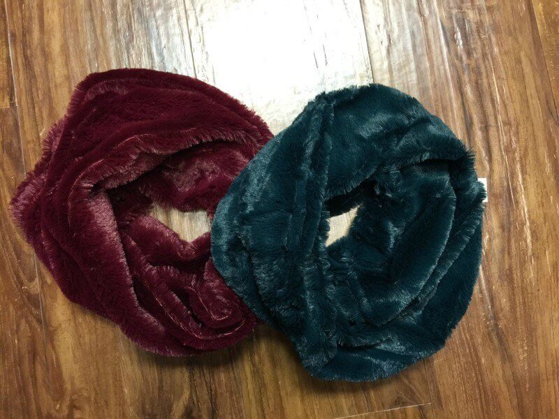 Faux fur scarves from Jondie Boutique