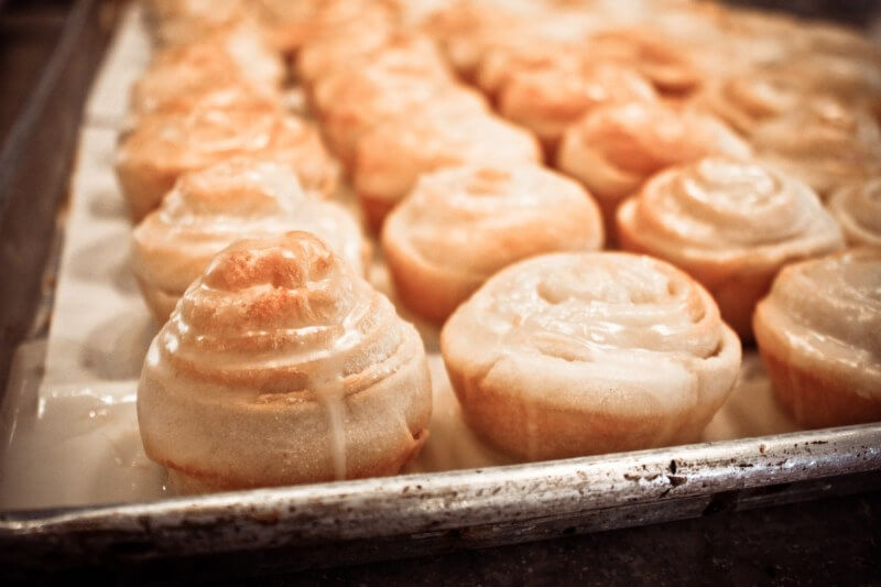 Warm Millie Ray cinnamon rolls are a special treat!