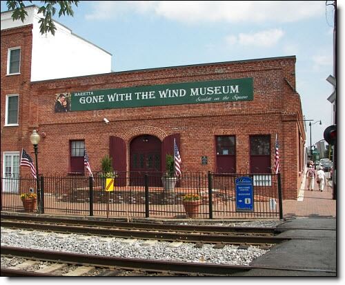 Just off Historic Marietta Square, visit the Marietta Gone With The Wind Museum and enjoy movie memorabilia exhibits. Image credit Marietta Gone With The Wind Museum