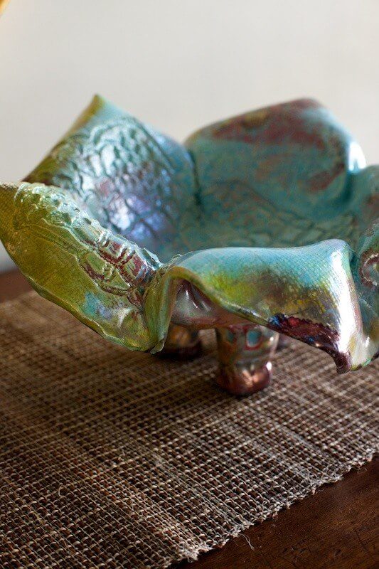 One of Elizabeth's raku pieces