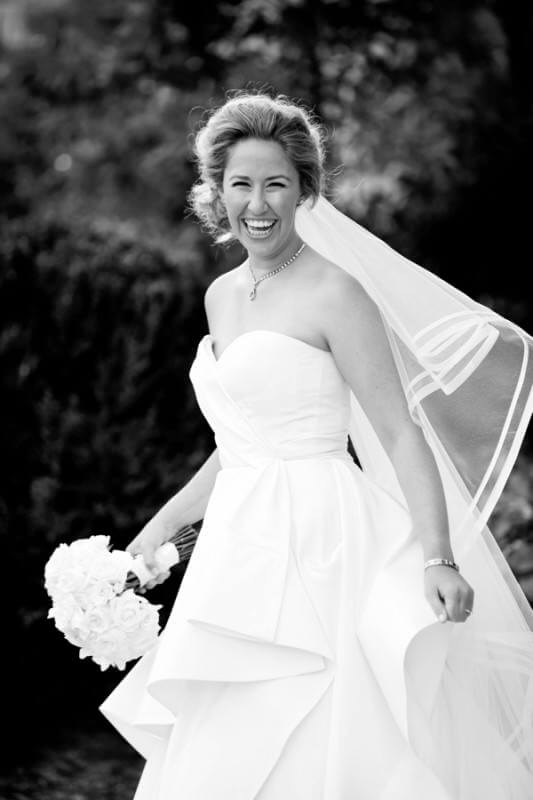 Beautiful laughing bride
