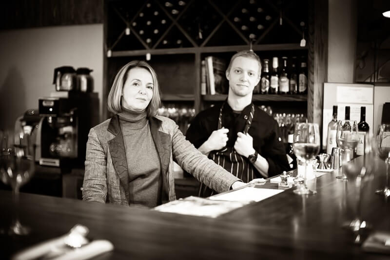 Restaurant owner Sabine Bachmann with her son, Armando Gagliano, who is the chef of Ecco.