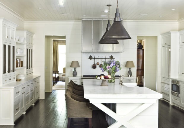 One more from this same house before we move on to our next one. Isn't this kitchen scrumptious? Notice how beautiful and functional it is. From the same house as seen in the photo above this one, this pass through shows that no space should be overlooked. Photography by Erica George Dines, courtesy of Suzanne Kasler: Timeless Style, Rizzoli 2013.