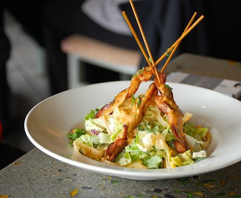 Chicken satay salad at 26