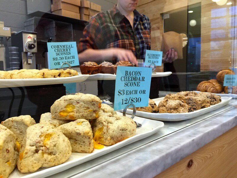 Dozen Bakery Bacon Cheddar Scone ... still warm at 7 a.m.