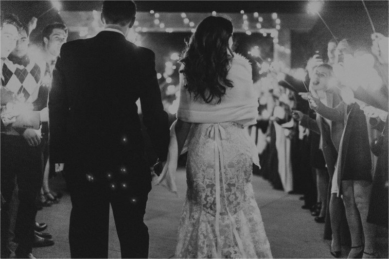 leaving with sparklers