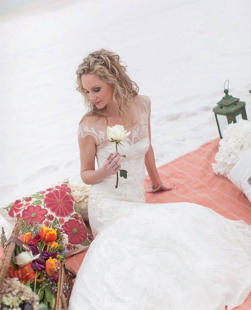 Vintage Bride | gown, Central Park by Lela Rose; bracelet, Justin M. Couture; makeup, Heather of Heather Boutique and Spa | As seen in Southern Bride Summer/Fall 2014 | Photo credit: Michael Allen Photography