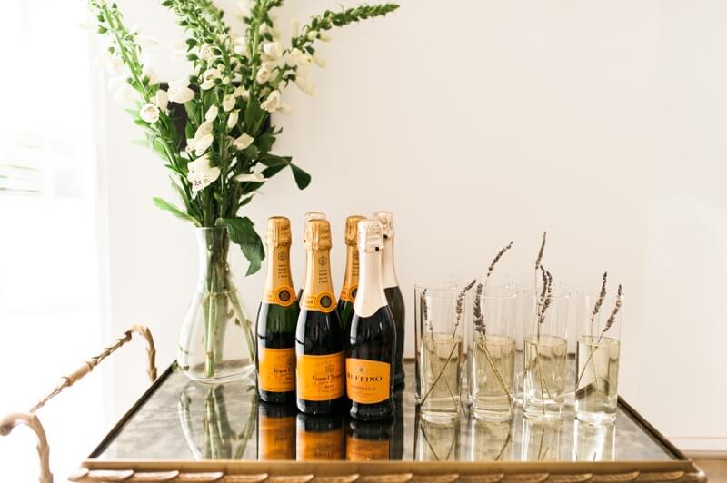 SB Champagne bar on bar cart