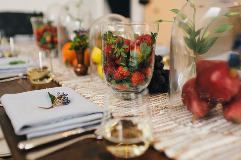 SB Fresh Strawberries on centerpiece