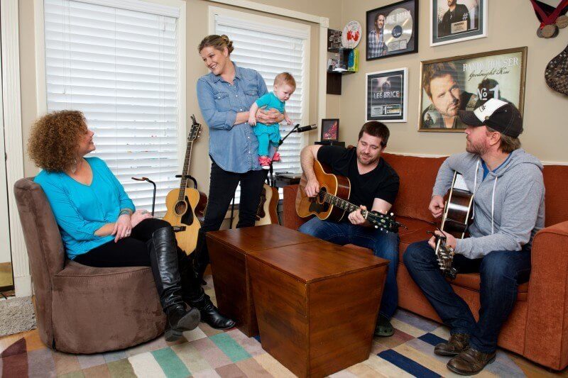 Shannan Hatch: FACES of Nashville - 2 Shannan, holding 6-month-old Ruby Grace, enjoys the many songwriting sessions taking place at the Hatch home.