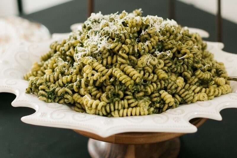 Spinach Walnut Pesto Pasta Salad