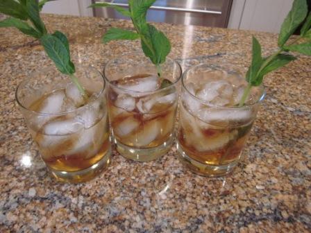 If you've remembered to save some mint, use it to garnish your drink. Call the mint "salad" if you want to sound like you grew up in Louisville.