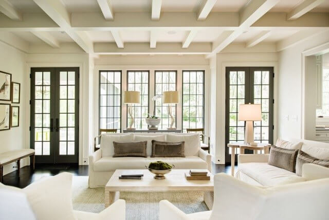 Symmetry is the guiding design principle behind this beautiful living space. 