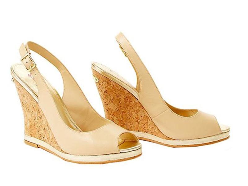 Lilly Pulitzer Kristin wedge in Natural, $198 at The Pink Door | Image courtesy of The Pink Door