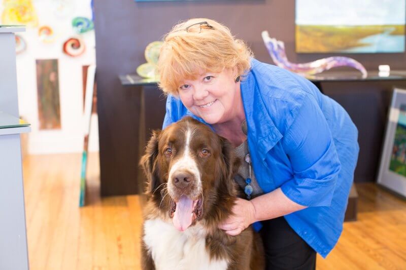Pat Brown: FACES of Memphis | Your gallery “greeter” at T Clifotn is a jovial 160 pound Saint Bernard.
