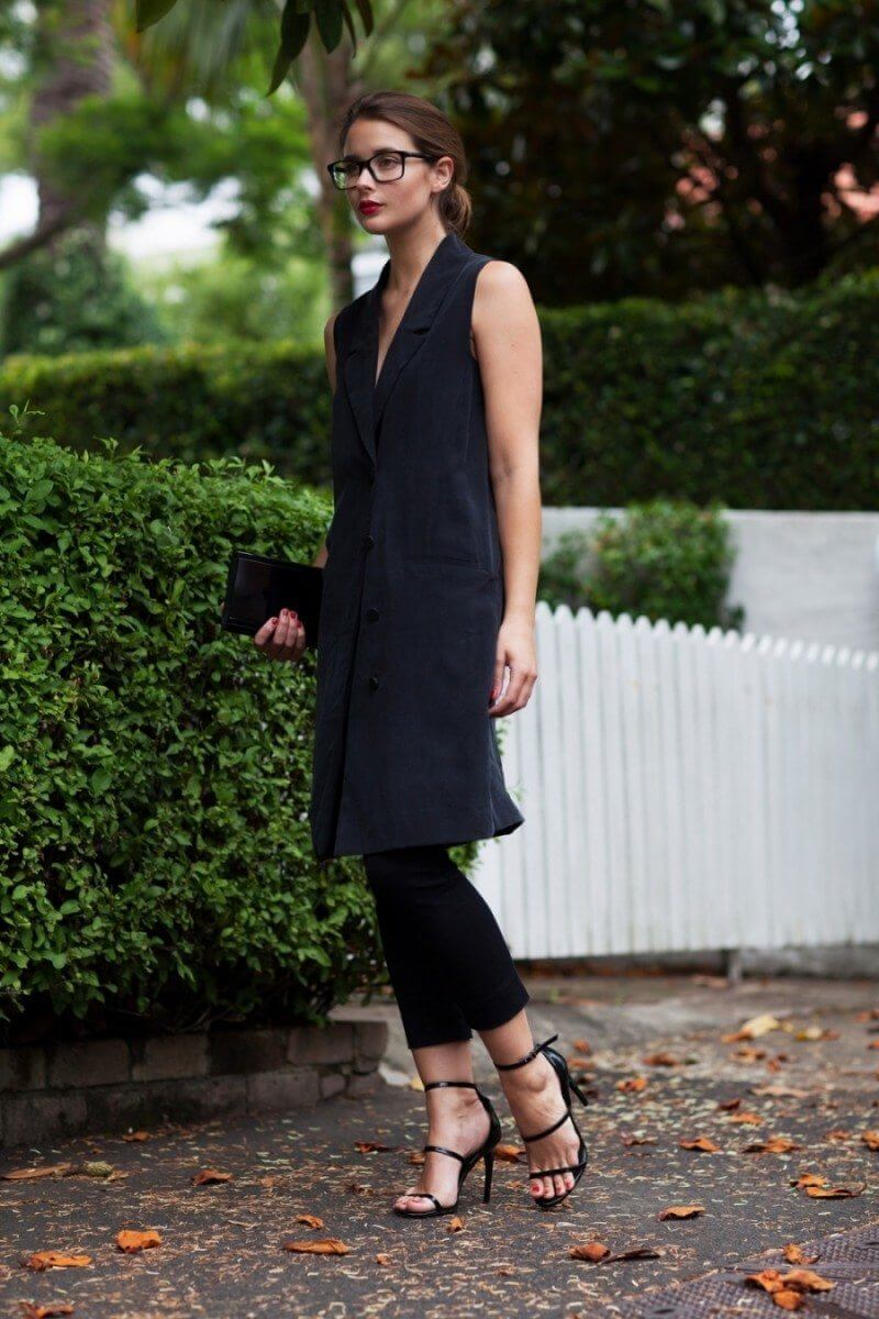 black vest outfit
